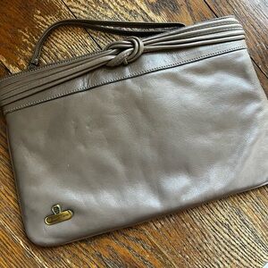 Vintage Etienne Aigner Taupe Leather Wristlet
